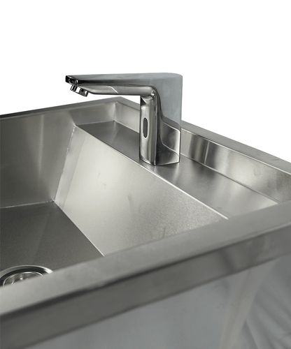 EDELSTAHL WASCHBECKEN 1 ABLASSHAHN 600MM
ABLAUFSTOPFEN UND SCHUTZWAND INKLUSIVE, EXKLUSIV HAHN