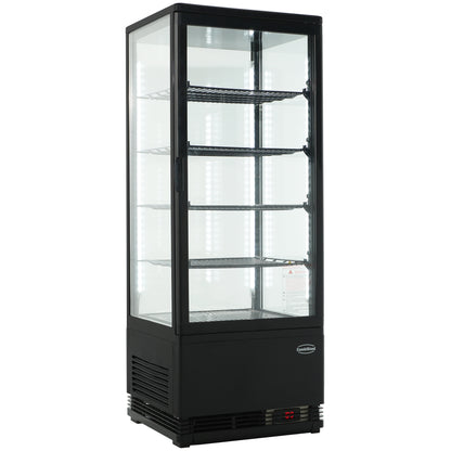 KÜHLVITRINE 98L SCHWARZ