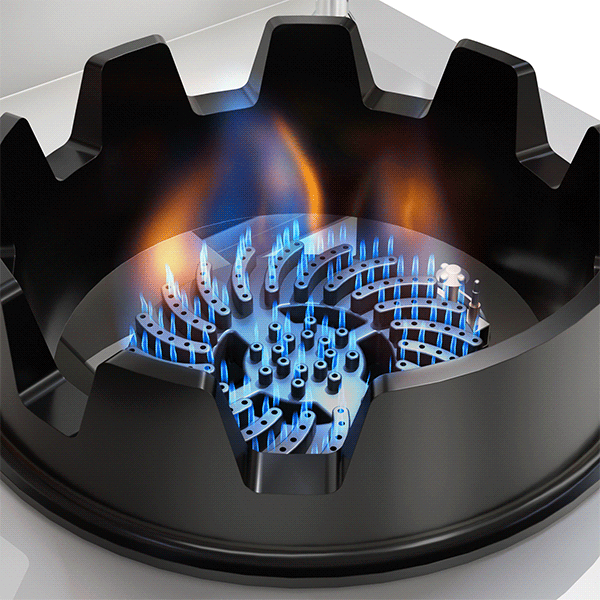 Gas Wokfornuis – 3 × 15 kW – 3 Kookzones