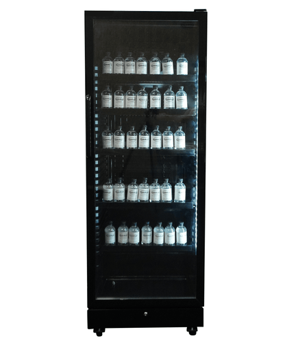 KÜHLSCHRANK 1 GLASTÜR SCHWARZ SVE-450 BL