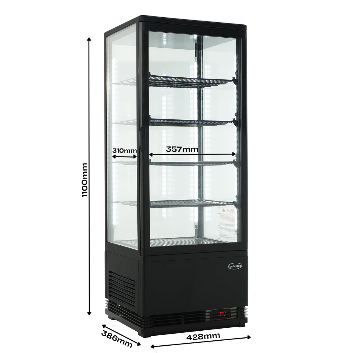 KÜHLVITRINE 98L SCHWARZ