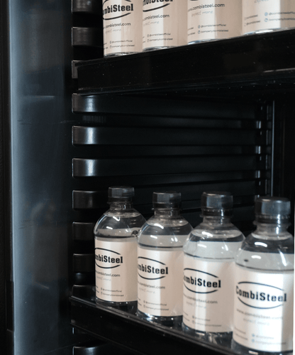 KÜHLSCHRANK 1 GLASTÜR SCHWARZ MIT CANOPY SVE-450 BLC