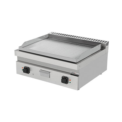 Elektrische Bakplaat – 1/2 Glad + 1/2 Geribbeld Chroom – E70GP20B+GSC