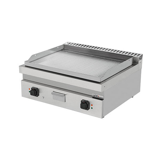Elektrische Bakplaat – 1/2 Glad + 1/2 Geribbeld Chroom – E70GP20B+GSC