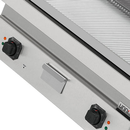 Elektrische Bakplaat – 1/2 Glad + 1/2 Geribbeld Chroom – E70GP20B+GSC