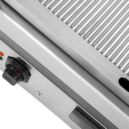 Elektrische Bakplaat – 1/2 Glad + 1/2 Geribbeld Chroom – E70GP20B+GSC