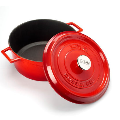 LAVA GUSSEISEN CASSEROLE Ø24 ROT