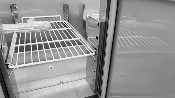 Saladette Met Glazen Opbouw | 2 Deuren | Statische Koeling | 90 × 70 × 85 (H) cm