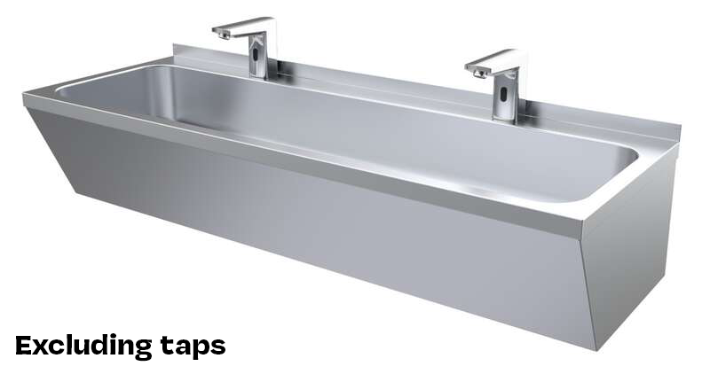 EDELSTAHL WASCHBECKEN DOPPELT 1200X525X451MM