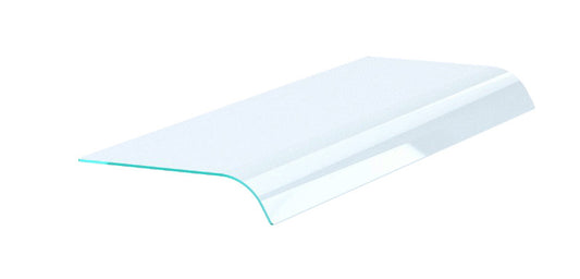 AUFSATZBORD MIT EINSEITIG ABGERUNDET GLAS 2/1