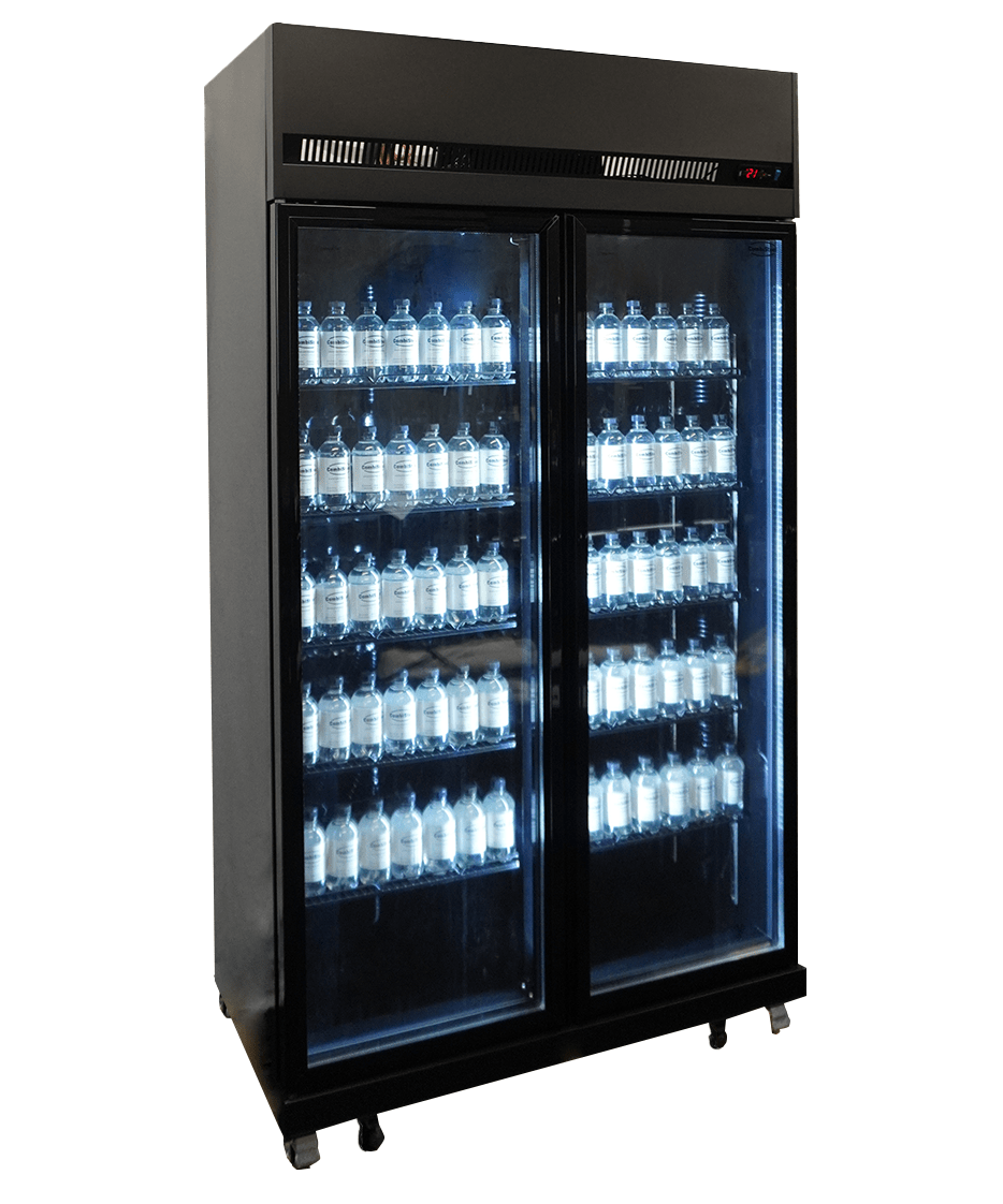 KÜHLSCHRANK 2 GLASTÜREN SCHWARZ IRM-770R BL