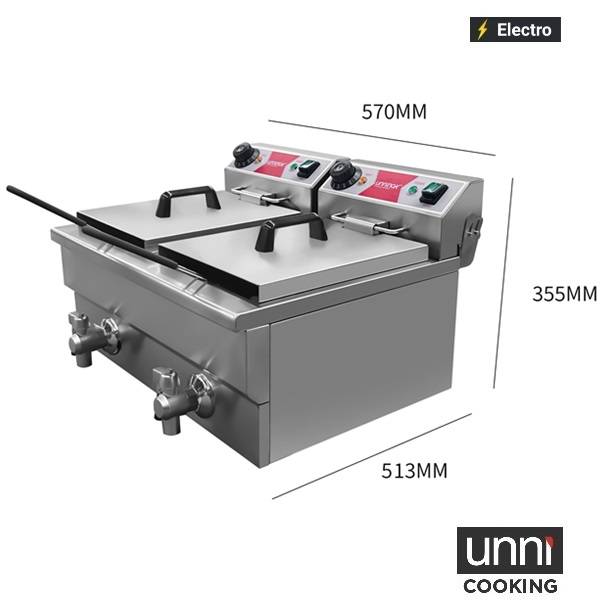 Elektrische Friteuse 2×8L – Budget