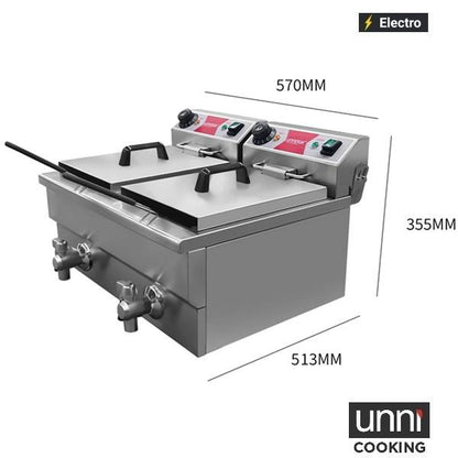 Elektrische Friteuse 2×8L – Budget