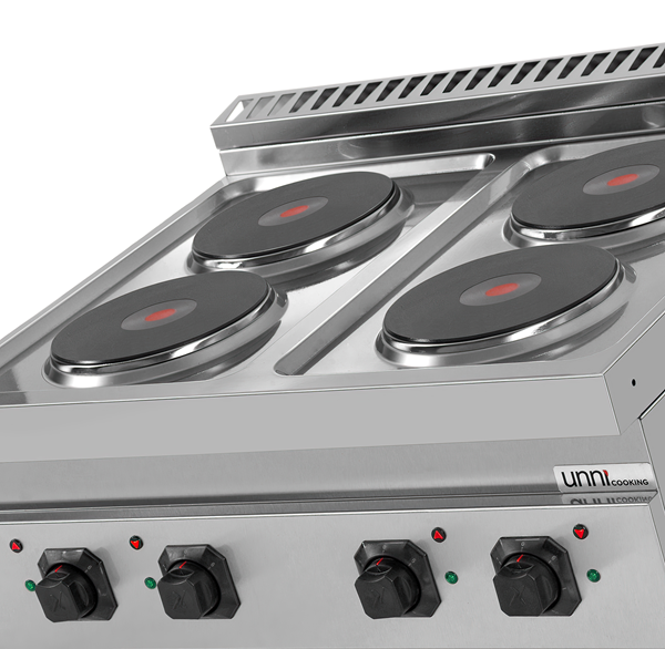 Elektrisch Fornuis met 4 Platen en Onderkast – E70C20-K
