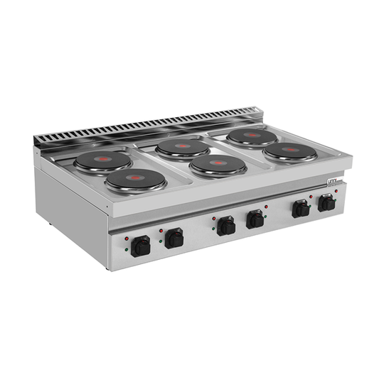 Elektrisch Fornuis – 6 Kookplaten – E70C30B