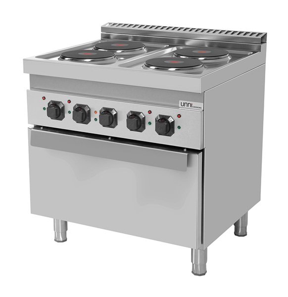 Elektrisch Fornuis met Elektrische Oven – 4 Kookplaten – E70FEO20