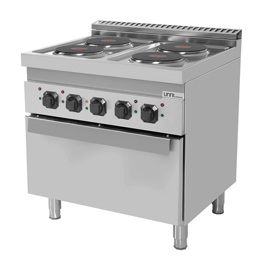 Elektrisch Fornuis met Elektrische Oven – 4 Kookplaten – E70FEO20