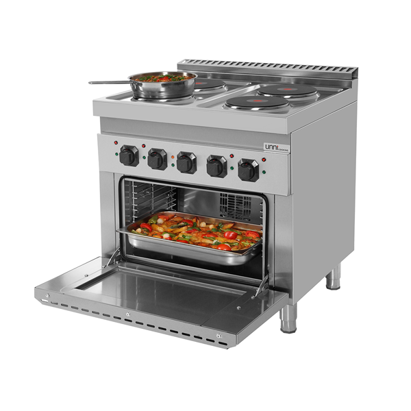 Elektrisch Fornuis met Elektrische Oven – 4 Kookplaten – E70FEO20