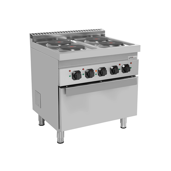Elektrisch Fornuis met Elektrische Oven – 4 Kookplaten – E70FEO20