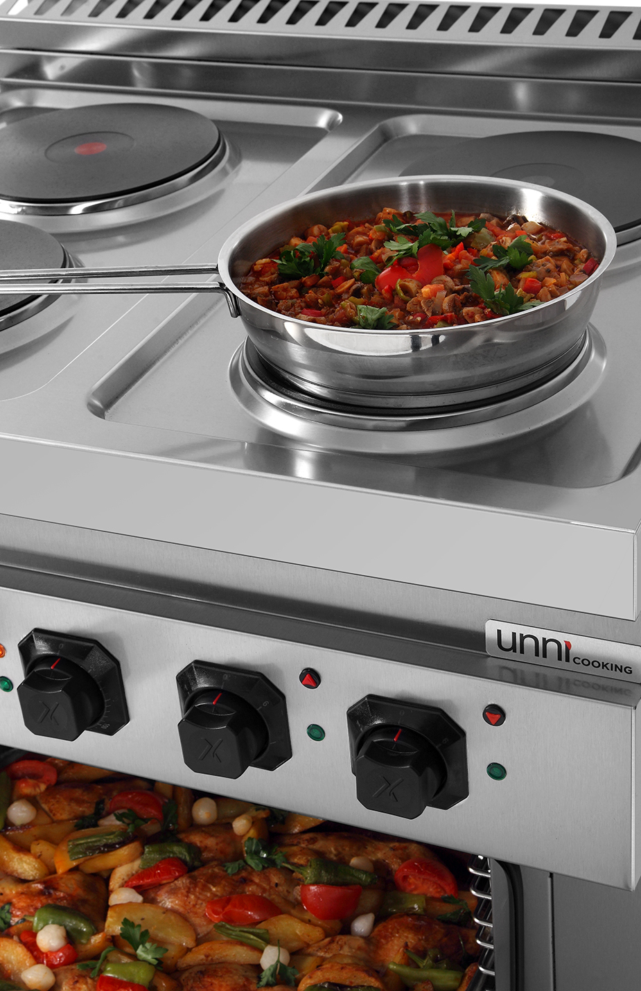 Elektrisch Fornuis met Elektrische Oven – 4 Kookplaten – E70FEO20
