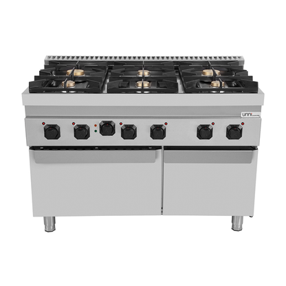 Gasfornuis met elektrische oven – 6 branders – E70FGO30-K