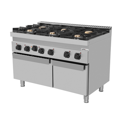 Gasfornuis met elektrische oven – 6 branders – E70FGO30-K