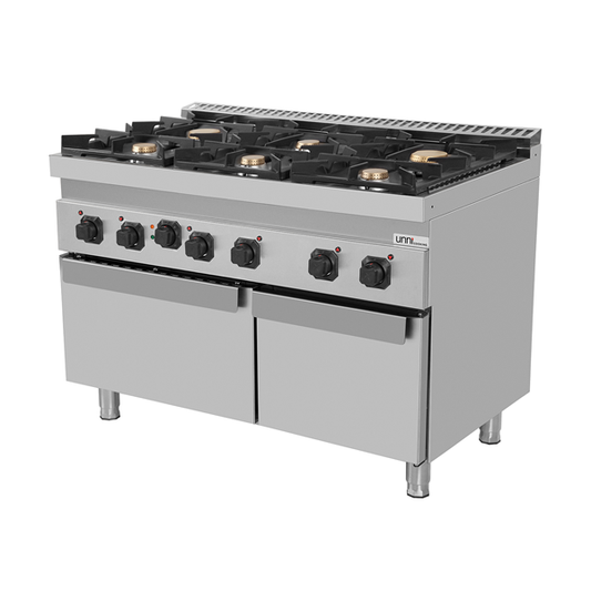Gasfornuis met elektrische oven – 6 branders – E70FGO30-K
