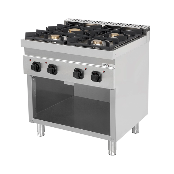 Professioneel Gasfornuis 4 Branders – 28,5 kW