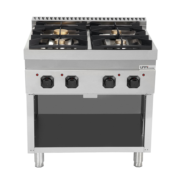 Professioneel Gasfornuis 4 Branders – 28,5 kW