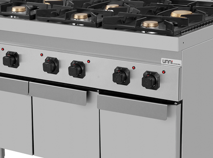 Gasfornuis met 6 Branders en Onderkast – 44 kW – G70C30-K