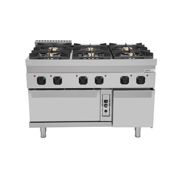 Gasfornuis met Gasoven – 6 Branders – G70FGO30-K