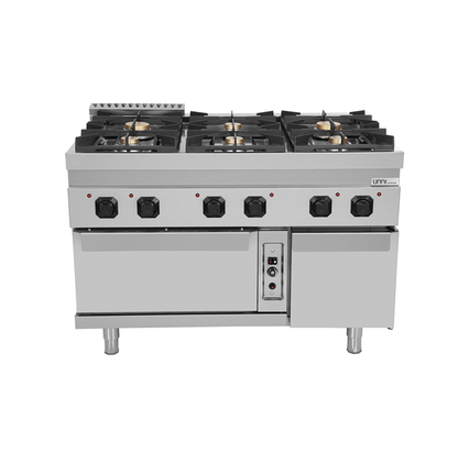 Gasfornuis met Gasoven – 6 Branders – G70FGO30-K