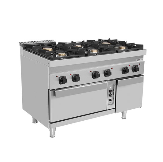 Gasfornuis met Gasoven – 6 Branders – G70FGO30-K