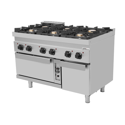 Gasfornuis met Gasoven – 6 Branders – G70FGO30-K
