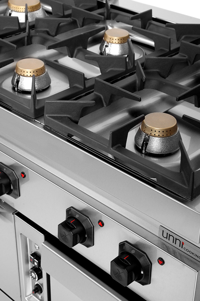 Gasfornuis met Gasoven – 6 Branders – G70FGO30-K
