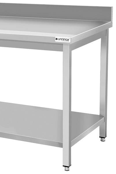 Arbeitstisch – Tiefe 700 mm, mit Aufkantung, mit Grundboden – 90 × 70 × 85 cm