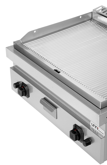 Gas Bakplaat – Geribbeld Chroom – G70GP20B+GC