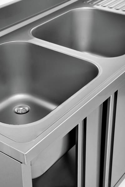 Dishwasher sink unit 200x70xH85 2 Bowl Left