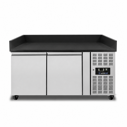 Zwarte Pizzawerkbank – 2 Deuren – 151 × 80 × 100 cm