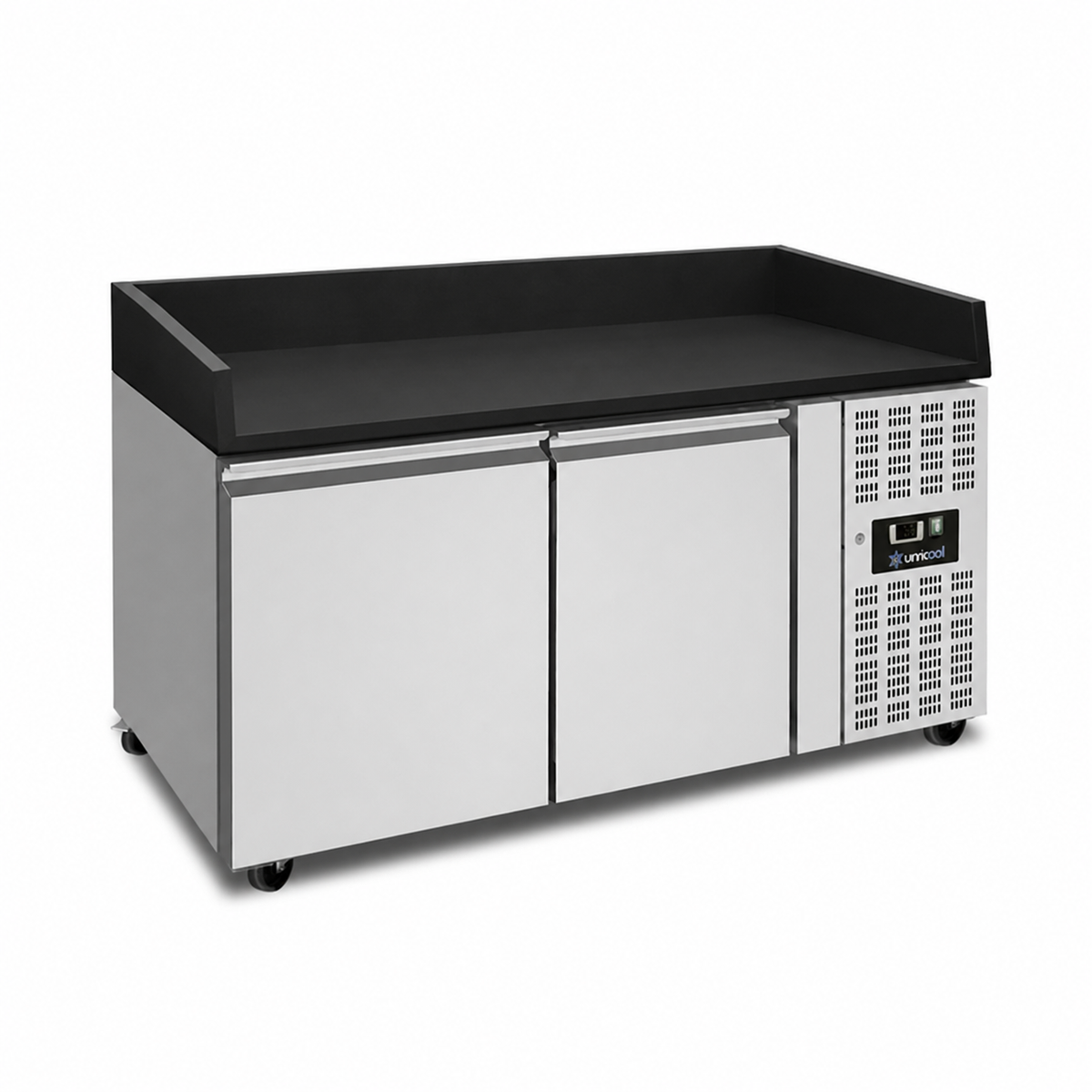 Zwarte Pizzawerkbank – 2 Deuren – 151 × 80 × 100 cm
