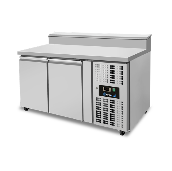 Saladette | 2 Deuren (1/1 GN) | Bovenblad Voor 6 × 1/3 GN | +2°C tot +8°C | Geforceerde Koeling | Klapdeksels