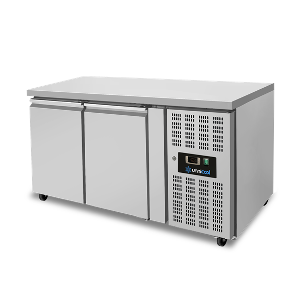 Koelwerkbank – 2 Deuren – Zonder Achteropstand – 1390 × 700 × 850 mm