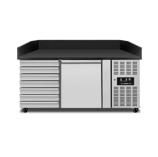 Pizzawerkbank – 1 Deur + 7 Deeglades (EN 600 × 400)