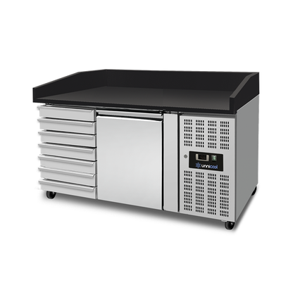 Pizzawerkbank – 1 Deur + 7 Deeglades (EN 600 × 400)