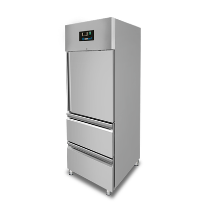 Koelkast – 1 Deur – GN 2/1 – 650 Liter – 1 Halve Deur En 2 Laden
