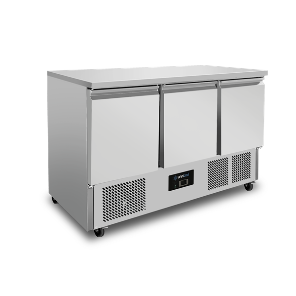 Koelwerkbank | 3 Deuren (1/1 GN) | +2°C tot +8°C | 137 × 70 × 85 (H) cm