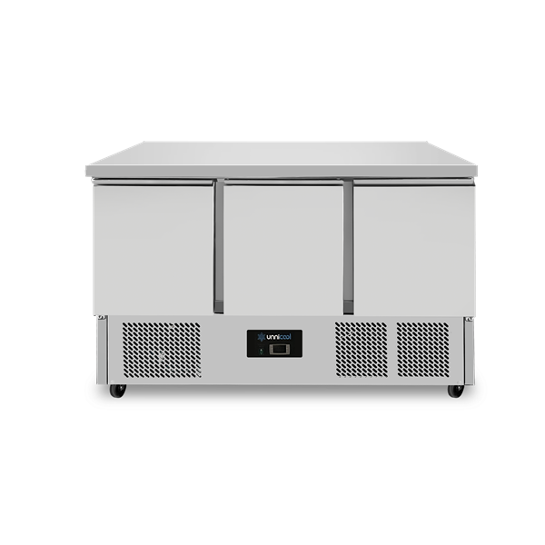Koelwerkbank | 3 Deuren (1/1 GN) | +2°C tot +8°C | 137 × 70 × 85 (H) cm