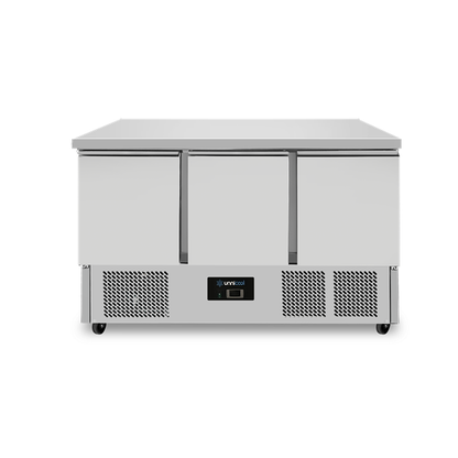Koelwerkbank | 3 Deuren (1/1 GN) | +2°C tot +8°C | 137 × 70 × 85 (H) cm