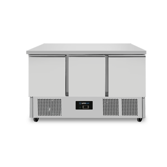 Koelwerkbank | 3 Deuren (1/1 GN) | +2°C tot +8°C | 137 × 70 × 85 (H) cm