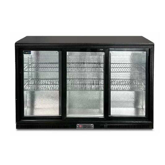Zwarte Barkoeler 300 Liter met Schuifdeuren – 1350x525x900 mm